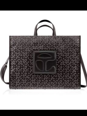 Telfar Large Jacquard Shopper - Black Monogram